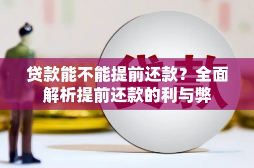 华安贷款能不能提前还款？全面解析提前还款的利与弊