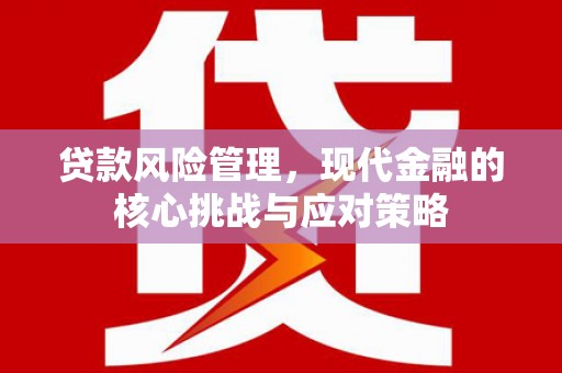 华安贷款风险管理，现代金融的核心挑战与应对策略