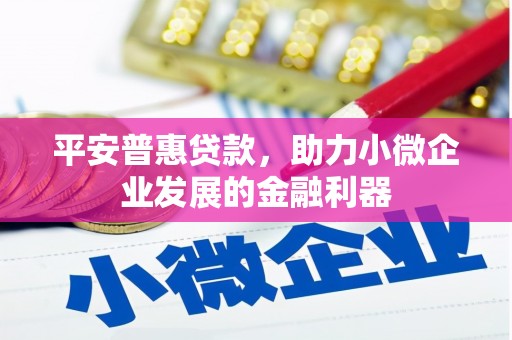 华安平安普惠贷款，助力小微企业发展的金融利器